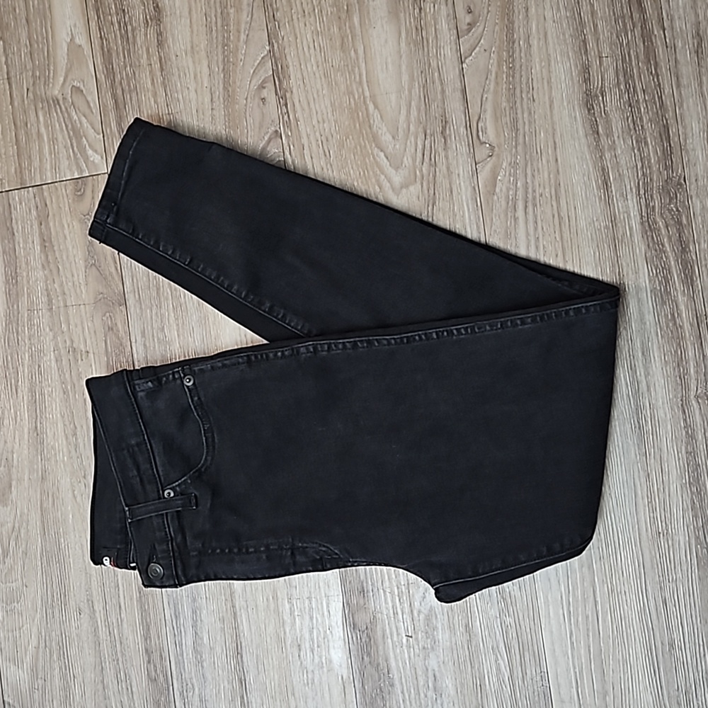 Kirkland Signature Black Denim High-Rise Stretch Skinny Straight Leg  Women's 12 - Picture 8 of 16